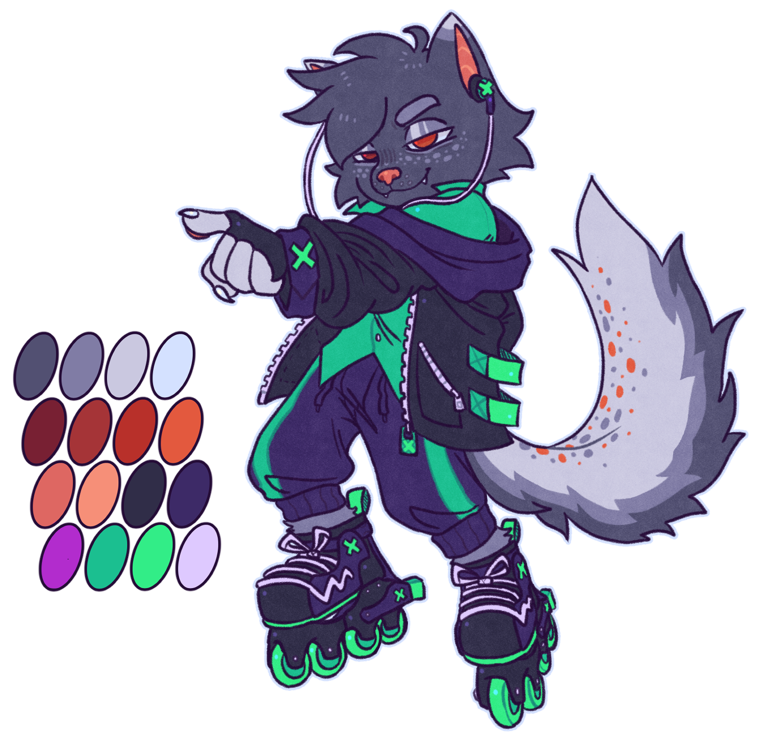 grey cat custom outfit